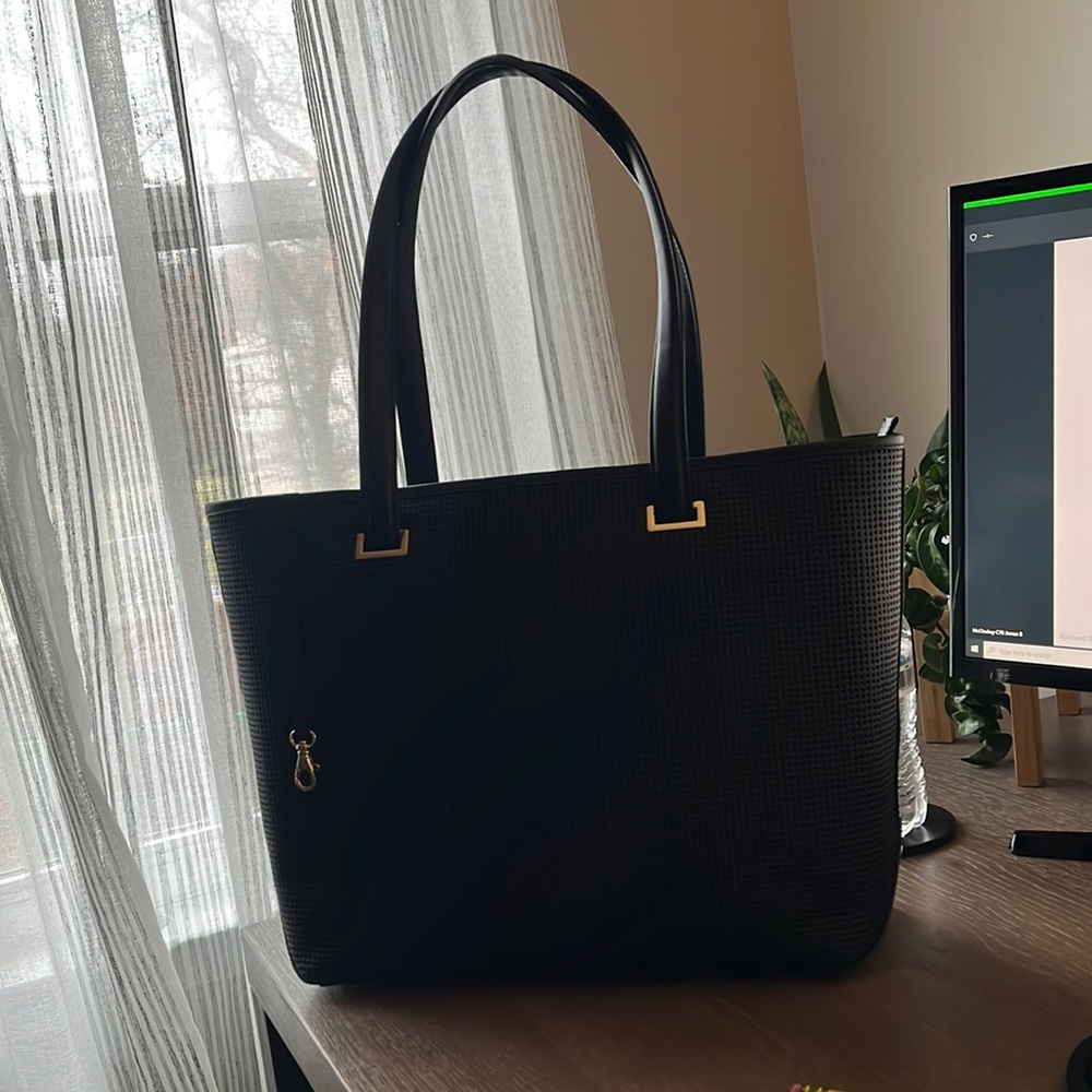 Lo & Sons Seville Tote Perforated Saffiano Leather